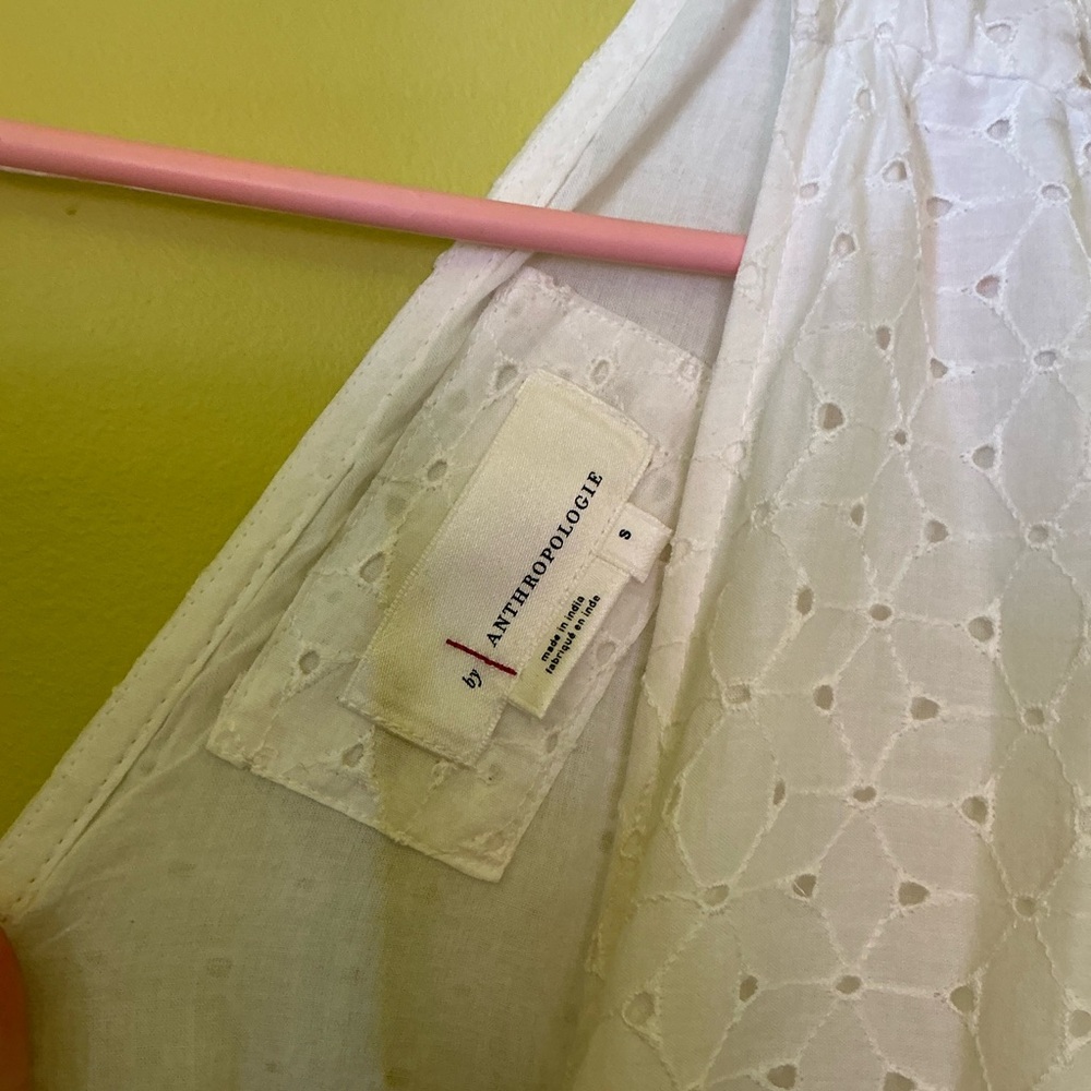 Anthropologie Tiered Eyelet Maxi Dress - Picture 6 of 8